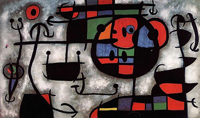 The Skiing Lesson Joan Miro